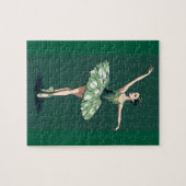 Graceful Ballerina Puzzle - Elegant Dancer on Gree (Horizontal)
