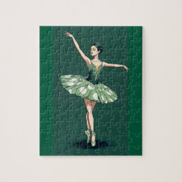 Graceful Ballerina Puzzle - Elegant Dancer on Gree