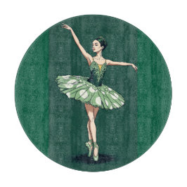Graceful Ballerina Puzzle - Elegant Dancer on Gree Schneidebrett