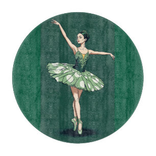 Graceful Ballerina Puzzle - Elegant Dancer on Gree Schneidebrett