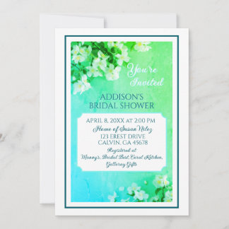 Graceful Beauty! Custom Bridal Shower Invitation Dankeskarte