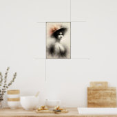 Graceful Beauty In Vintage Mist Poster (Küche)