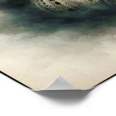 Graceful Beauty In Vintage Mist Poster (Ecke)