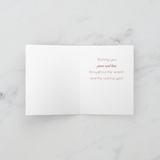 Graceful Bird auf einem Branchen Rosa Weihnachten (Innenseite)