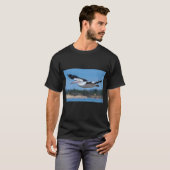Graceful Bird in Flight Art Printv T-Shirt (Vorne ganz)