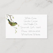 Graceful Birds on Berry Branches  Visitenkarte (Rückseite)