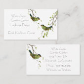 Graceful Birds on Berry Branches  Visitenkarte (Vorne/Hinten)