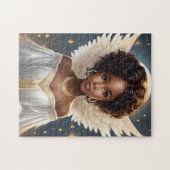 Graceful Black Engel mit Halo Puzzle (Horizontal)
