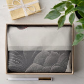 Graceful Black Swan in Ornithology Decoupage Style Seidenpapier (Geschenk)