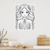 Graceful Bloom: Ein Symbol für natürliche Eleganz Poster (Küche)