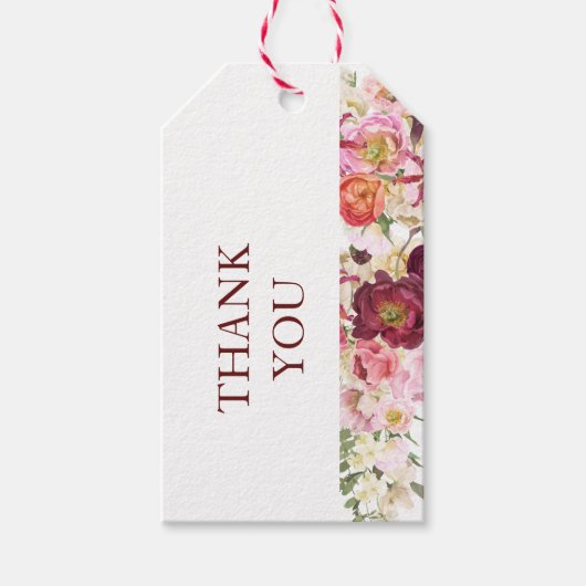 GRACEFUL Blooms Hochzeit Geschenkanhänger (Vorderseite)