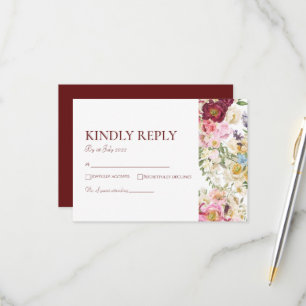 GRACEFUL Blooms Hochzeit RSVP Karte
