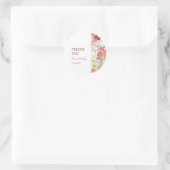 GRACEFUL Blooms Hochzeit Runder Aufkleber (Tasche)