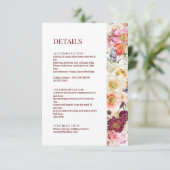 GRACEFUL Blooms Wedding Enclosure Card 002 Begleitkarte (Stehend Vorderseite)
