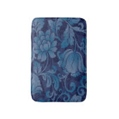Graceful Blue Floral Bath Badematte (Vorderseite Vertikal)