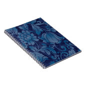 Graceful Blue Floral Spiral Notebook Notizblock (Rechte Seite)