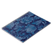 Graceful Blue Floral Spiral Notebook Notizblock (Linke Seite)