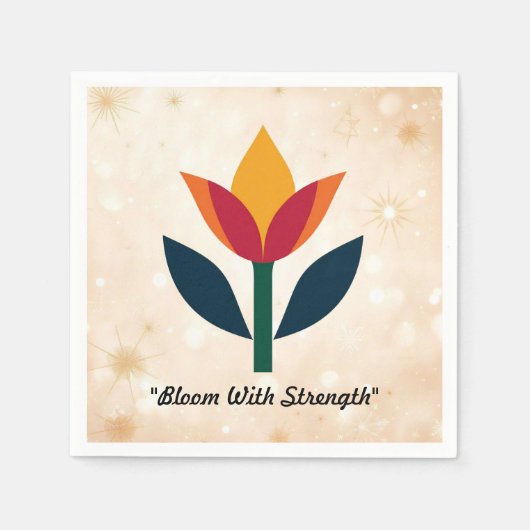 "Graceful Blume Art Serviette (Vorderseite)