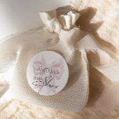 Graceful Blush Bow Runder Aufkleber