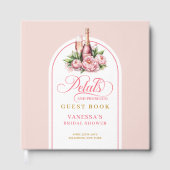 Graceful blush gold petals prosecco shower book gästebuch (Vorderseite)