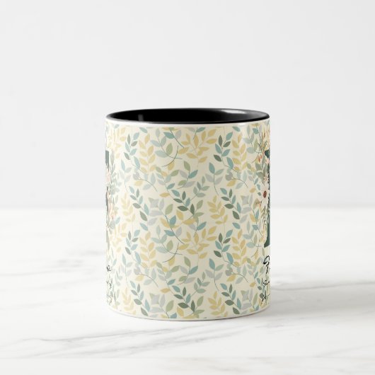 Graceful Boho Chic Tasse mit Floral Monogram Fiona (Mittel)