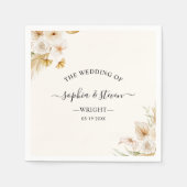 Graceful Boho Wedding with Earthy Yellow and Beige Serviette (Vorderseite)