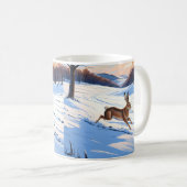 Graceful Bounds of Hare : Voll Winterfreude Kaffeetasse (VorderseiteRechts)