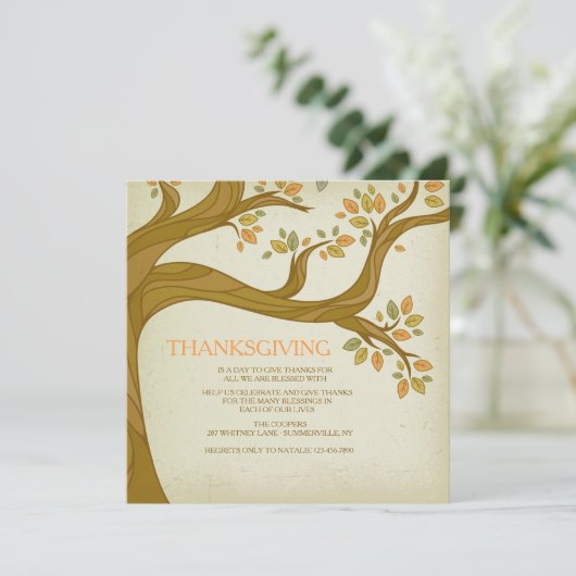 Graceful Branches fallen Einladung (Stehend Vorderseite)