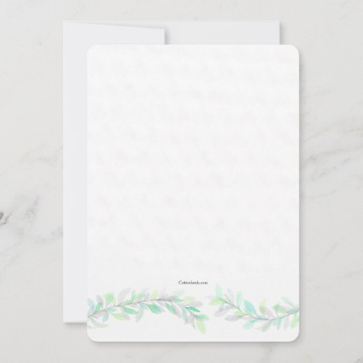 Graceful Branches Religiöse Einladung (Rückseite)