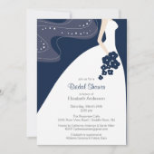 Graceful Bride Bridal Dusche Einladung Blue (Vorderseite)