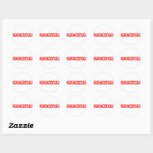 Graceful Briefmarke Runder Aufkleber (Blatt)