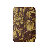 Graceful Brown Floral Bath Mat Badematte (Vorderseite Vertikal)