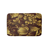 Graceful Brown Floral Bath Mat Badematte (Vorderseite)
