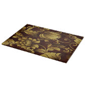 Graceful Brown Floral Cutting Board Schneidebrett (Ecke)