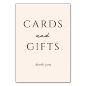 Graceful Brown Typography Thank You Tischnummer (Vorderseite)