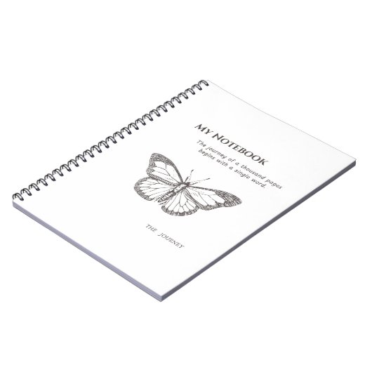 Graceful Butterfly Notebook for Daily Inspiration Notizblock (Linke Seite)
