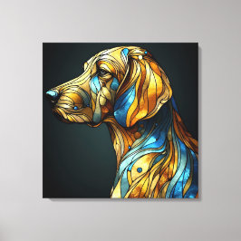 Graceful Canine Elegance - AI Leinwanddruck