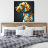Graceful Canine Elegance - AI Leinwanddruck (Insitu (Schlafzimmer))