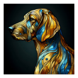 Graceful Canine Elegance - AI Poster