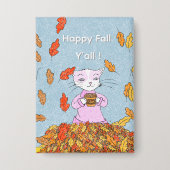 Graceful Cat Fall Collectible Pin Button (Vorderseite)