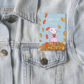 Graceful Cat Fall Collectible Pin Button (Insitu)