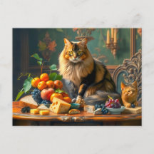 Graceful Cat in Frucht Stillleben Kunst