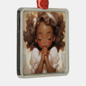 Graceful Christmas Black Angel Guardian Ornament Aus Metall (Rechts)