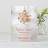 Graceful Christmas Ornament Shaped Like a Rose Einladung (Stehend Vorderseite)