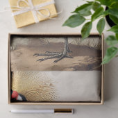 Graceful Crane Vintage Ornithologie Entdeckungsrei Seidenpapier (Geschenk)