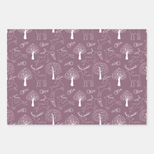 Graceful Deer Harmony: Eigenes Geschenk Geschenkpapier Set (Vorderseite 2)