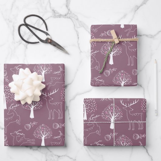 Graceful Deer Harmony: Eigenes Geschenk Geschenkpapier Set (Vorderseite)