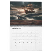 Graceful Delphine on Rustic Wood 2025 Kalender (Feb 2027)