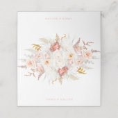 Graceful Elegance: Flawless Floral Wedding Platzkarte (Außenseite Aufgefaltet)