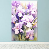 Graceful Elegance of Irises Leinwanddruck (Insitu (Holzboden))
